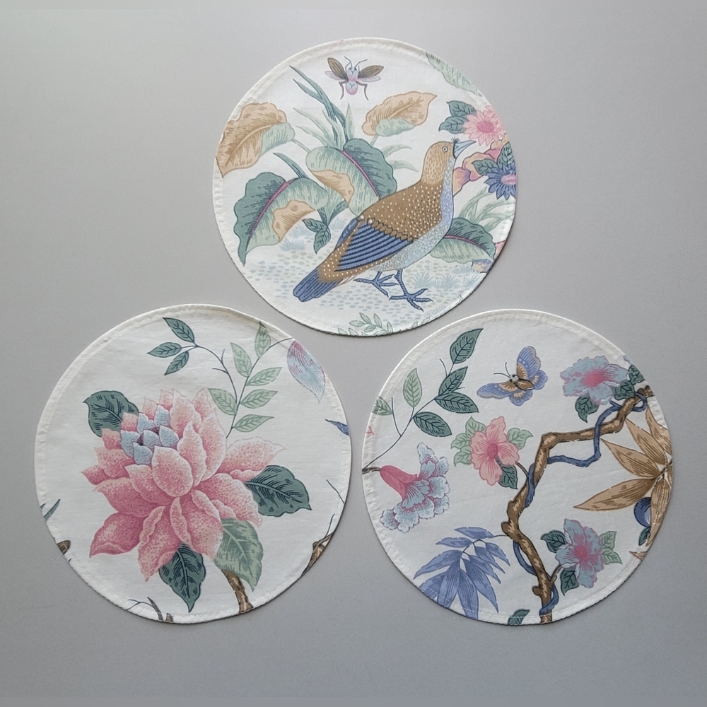Hand Crafted Pastoral Doily Candle Mat Set